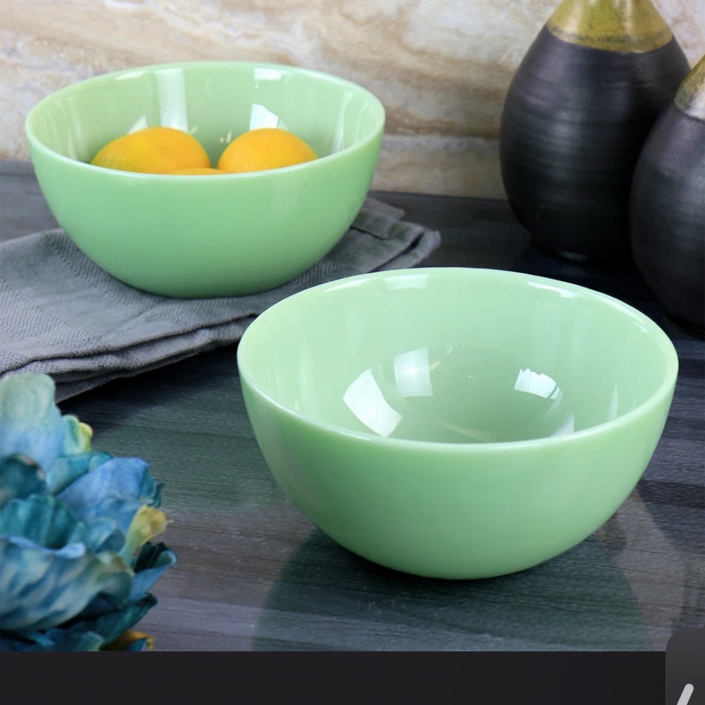 Martha Stewart Jadeite Glass Bowl Set 8in (20.3 cm)